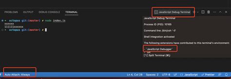 Line 5 JavaScript Debug 的图像结果