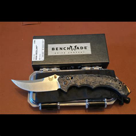 Bladebinge - Benchmade Mini Bedlam 865-02 Knife Marbled Carbon Fiber ...