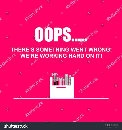 Oops Theres Something Went Wrong Were Stock Vector (Royalty Free ...