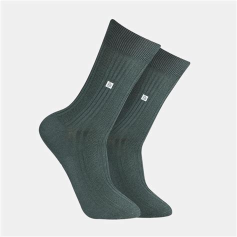 Men's Cosmic Ribbed Formal Socks - Bottle Green – BONJOUR