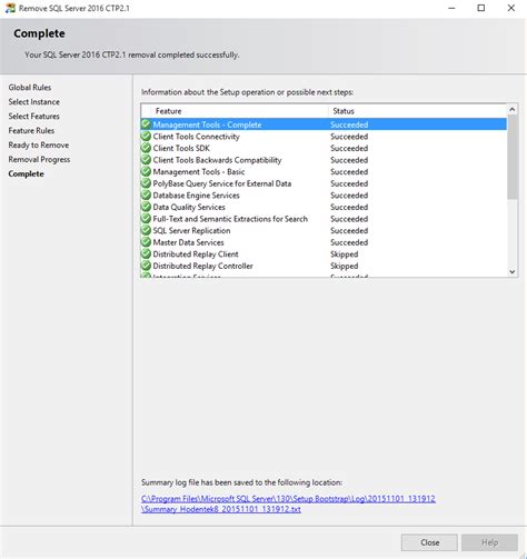 Image result for Microsoft SQL Server 2016 Uninstall
