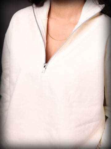 Half Zip Sweatshirt : Ivory – Prespies