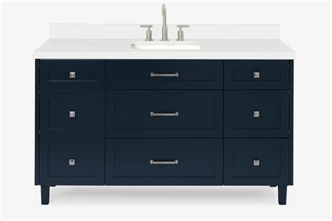 Ariel Monroe 61 Inch Single Rectangle Sink Bathroom Vanity With Pure ...
