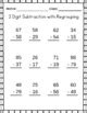 2 Digit Subtraction with Regrouping Worksheet Printable by Sun And Moon ...