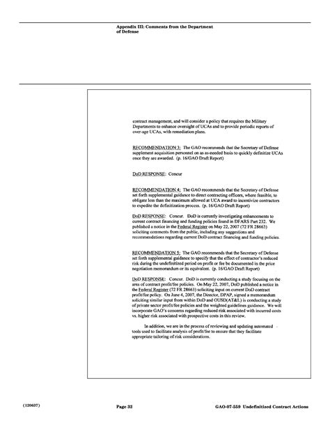 Defense Contracting: Use of Undefinitized Contract Actions Understated ...