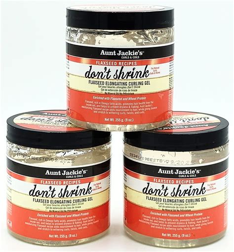 Aunt Jackie's Don't Shrink Elongating Hair Curling Gel 9 oz (Lot of 3 ...