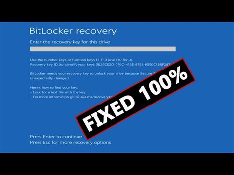 Image result for BitLocker Recovery Key Reset Password