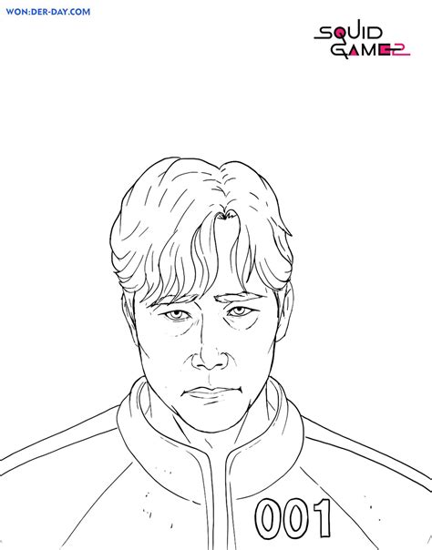 Squid Game 2 Coloring Pages | Wonder-Day