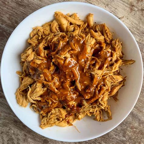 Carolina BBQ Crockpot Shredded Chicken Recipe - Perfect for Meal Prep