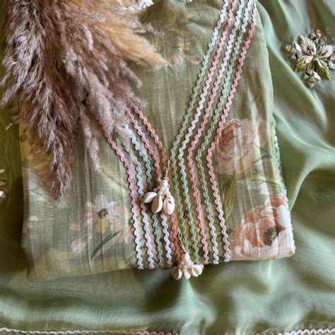 Shop Our New Floral linen digital prints with Multi coloured laces ...