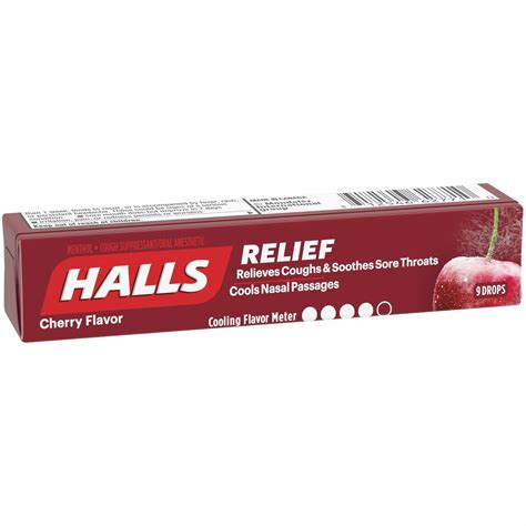 Halls Cherry Cough Drops 20ct 9 Drops 180 Drops HALLS SOOTHERS PEACH