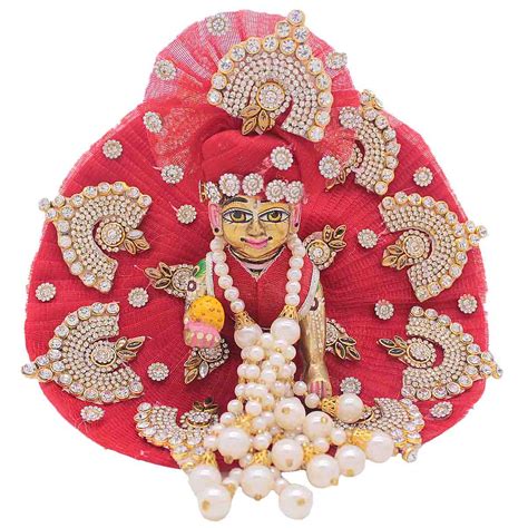 Buy Siver Stone decorated Red Dress For Laddu Gopal ji at best price ...