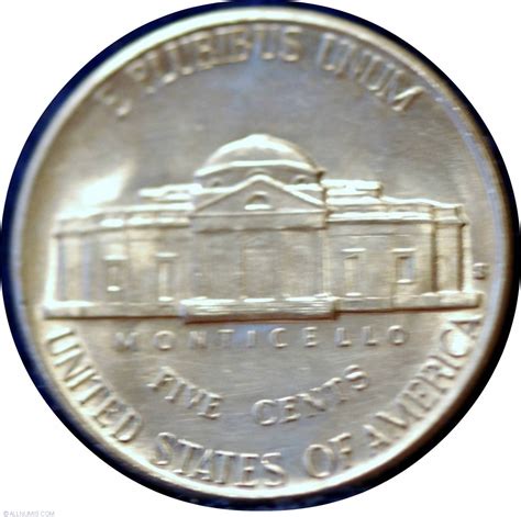 Jefferson Nickel 1938 S, Nickel (Five Cents), Jefferson (1938-2003 ...