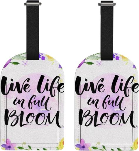 XOLLAR Luggage Tags Watercolor Purple Flowers Name India | Ubuy