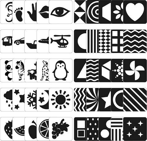 Amazon.com: ZazzyKid Baby Visual Stimulation Flash Cards: 50 Pages ...