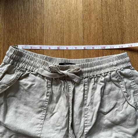 Quince linen shorts in Drift Wood (beige). Size S,... - Depop