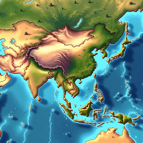Asia Relief Map 的图像结果