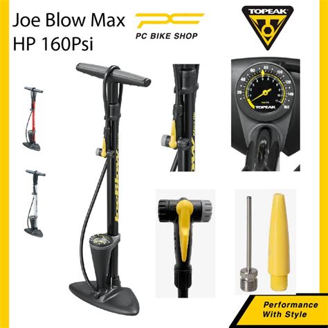 Topeak JoeBlow Max HP 160psi floor pump Road bike MTB Joe Blow Bicycle ...