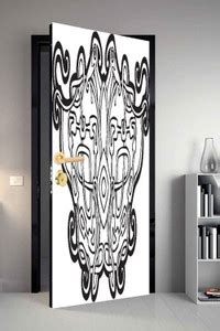 qth 213 cm Line Art Dor-0723 Design Door Sticker Self Adhesive Sticker ...