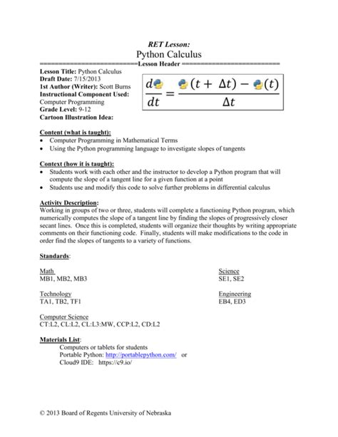 Image result for Python Calculus
