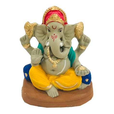 Buy SHOPMEFAST Eco Friendly Handcrafted Clay/Mud Ganpati Murti ...