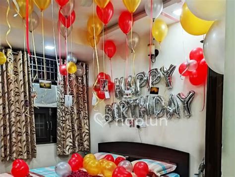 Balloon Love Theme Decoration For Birthday Surprise At Home Near Me