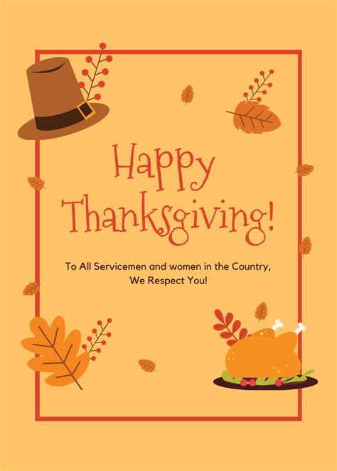 Free Thanksgiving Card Templates, Editable and Printable