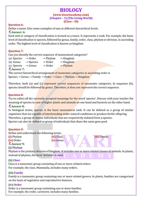 A Words Preschool biology Class 11 chapter 1 - MedienHome.de