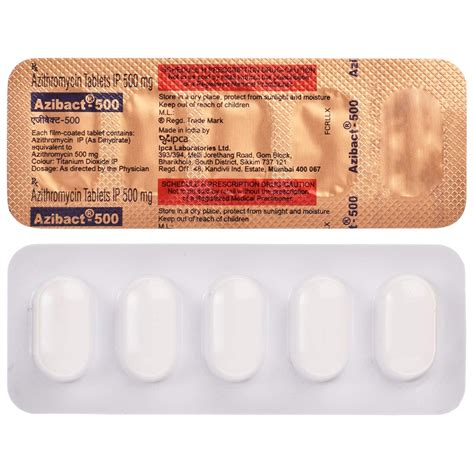 Azibact-500 - Strip of 5 Tablets : Amazon.in: Health & Personal Care