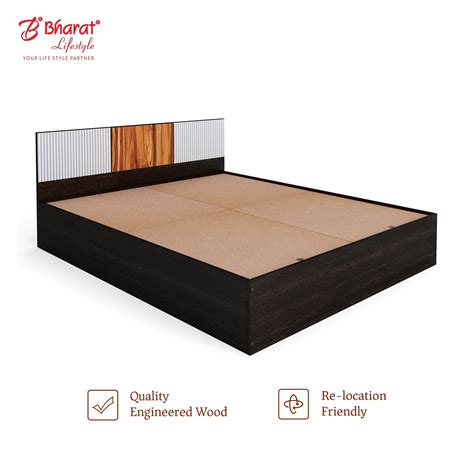 Bharat Lifestyle Aruba Engineered Wood Queen Bed Without Storage, Wood