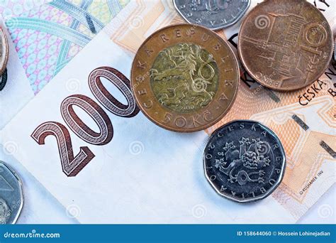 Close Up Czech Koruna Currency, Czech Republic Stock Photo - Image of ceskych, banking: 158644060