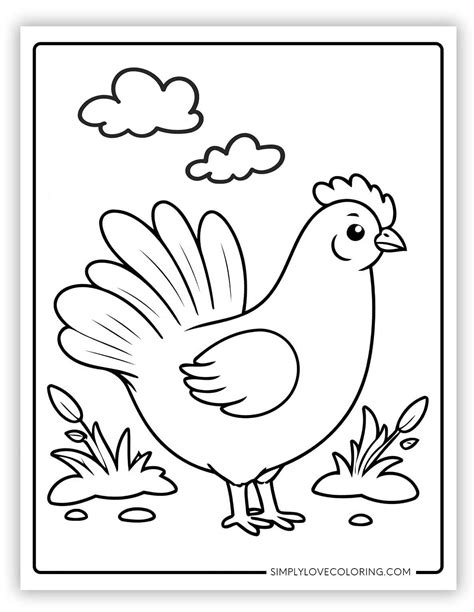17 Cute Hen Coloring Pages (Free PDF Printables) - Simply Love Coloring