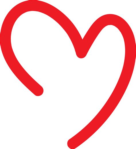 Heart symbols isolated on a white background Red hand drawn icons for ...