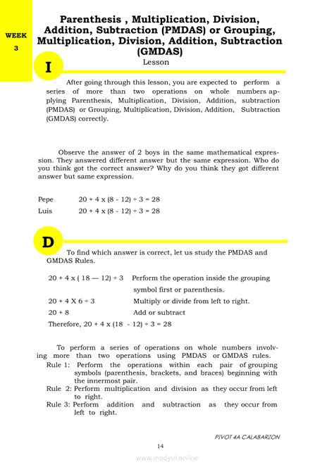 Image result for Grade Five Math Module