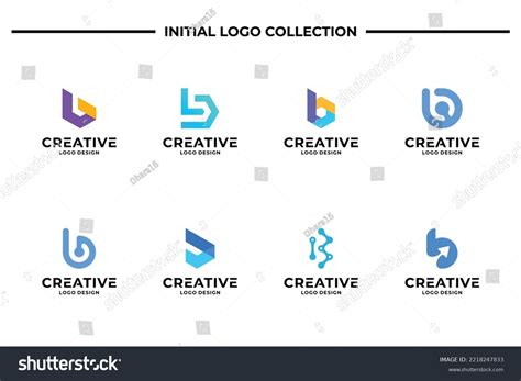 Set Creative Letter B Logo Design Stock Vector (Royalty Free) 2218247833 | Shutterstock