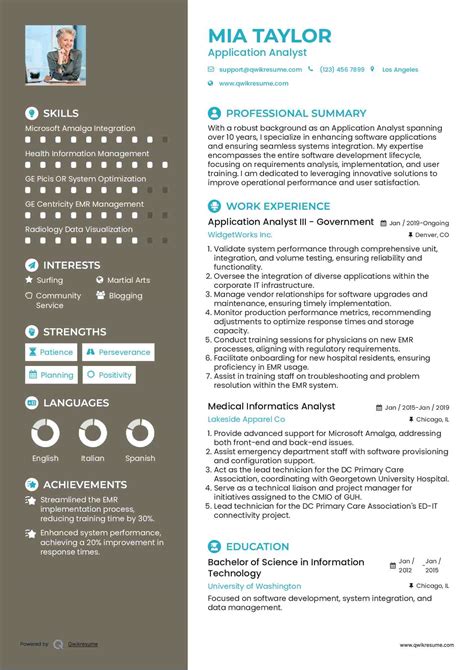 Epic Analyst Professional Summary on Sale | varsana.com