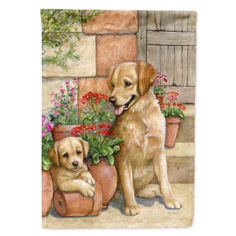 Caroline's Treasures 0.96-ft W x 1.25-ft H Dogs Garden Flag at Lowes.com