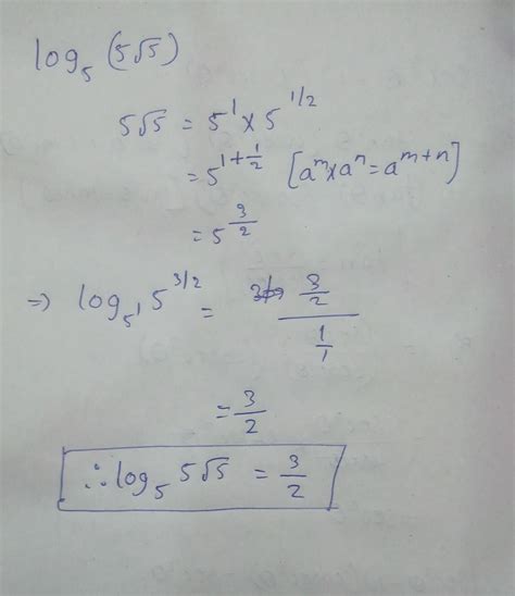 1) log (5√5) ⁵with explanation plss - Brainly.in