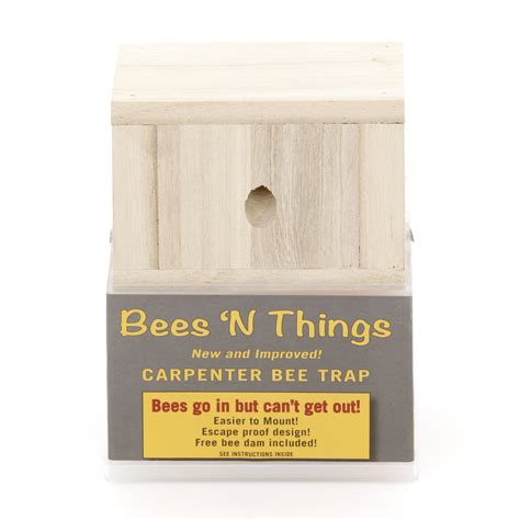 Bees N Things Wood Hanging Carpenter Bee Catcher for Outdoor Use ...