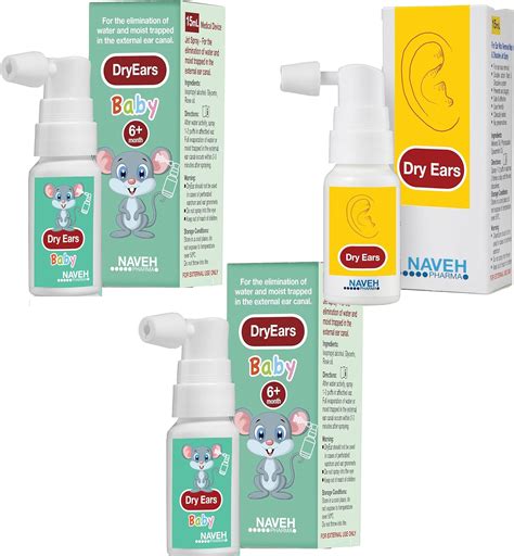Amazon.com: NAVEH PHARMA (2 Units of Dry Ears Baby 0.5oz + 1 Units Dry ...