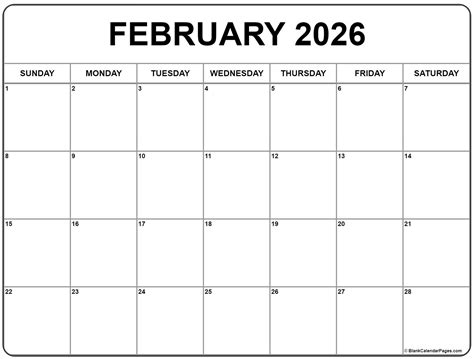 Feb 2022 Calendar Printable Free - Printable Word Searches