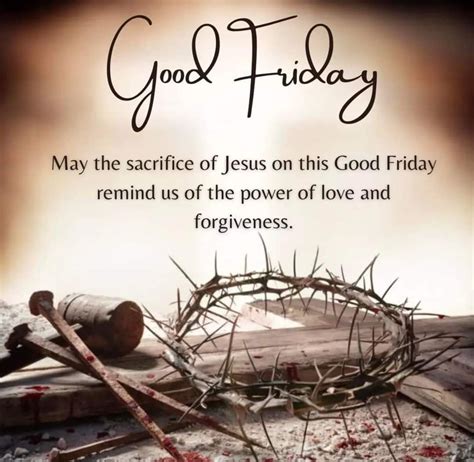 Good Friday Message with Jesus Crown and Nails