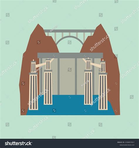 Hoover Dam Vector Art Illustration Clipart: เวกเตอร์สต็อก (ปลอดค่า ...