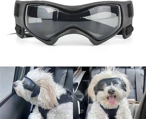 PETLESO Dog Goggles for Small Breed Anti-UV Windproof Eye Protection ...