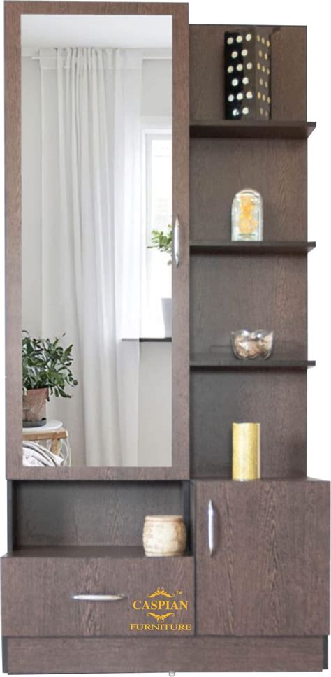 Homiez Decor Lenin Engineered Wood Dressing Table (Natural Teak Finish ...