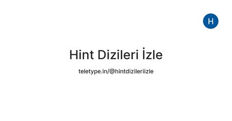 Hint Dizileri İzle — Teletype