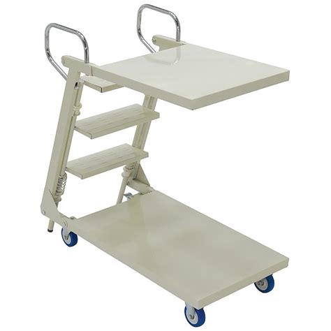Zoro Select Steel Stock Picking Ladder Cart 440 lb. Capacity, 41-3/8"L ...