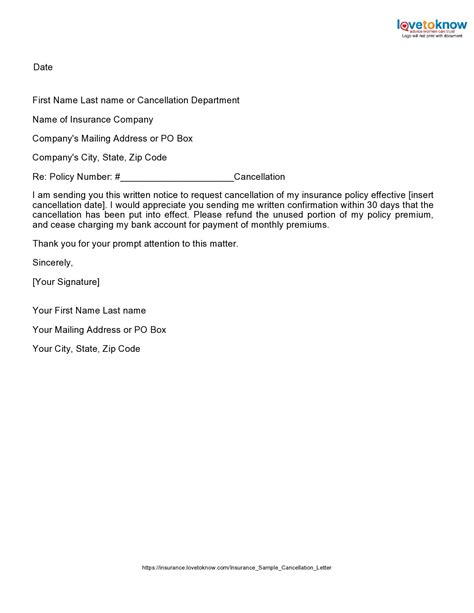 39 Insurance Cancellation Letters (Home, Health, Auto)