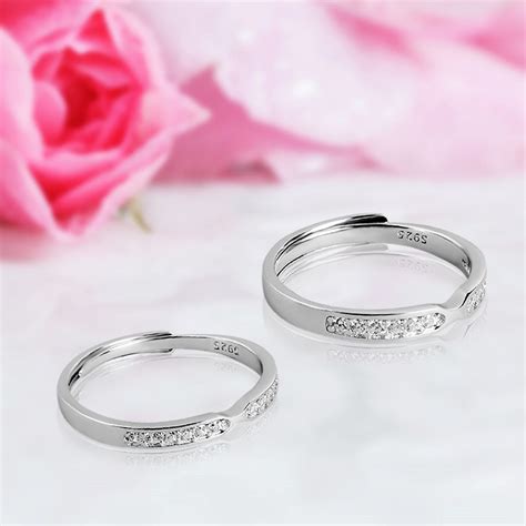 Buy Abstract Radiance Rhodium Silver Combo Ring – Zavya