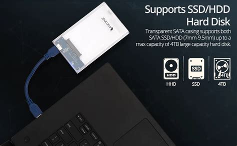 Buy Shop Coconut SC05 2.5 Inch SSD/HDD Sata Casing - Transparent USB 3. ...